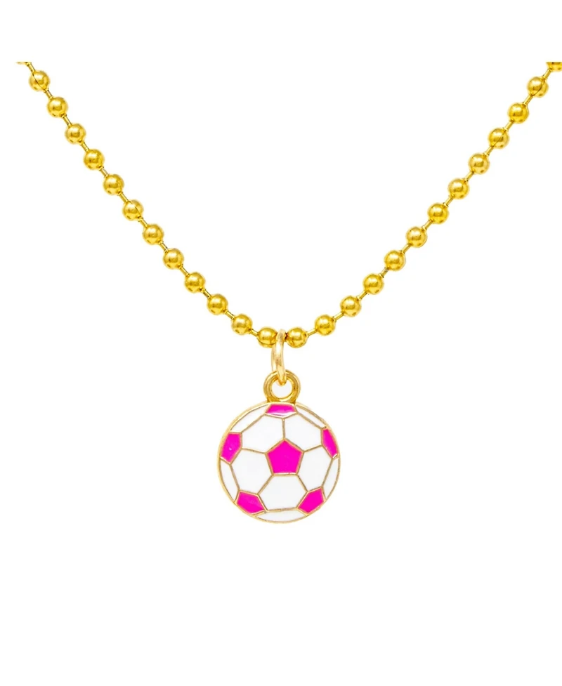Zomi Gems Soccer Ball Necklace