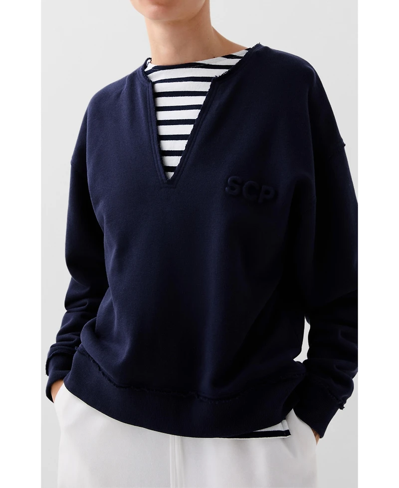Scalpers Women's V Embossed Sweater