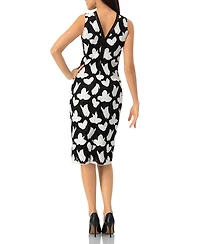 Ivonne Women's Floral Embroidered Sheath Dress