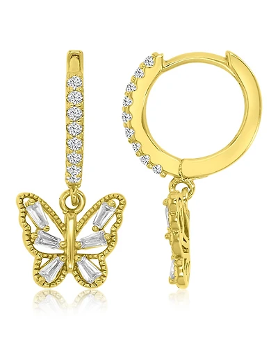 Macy's Cubic Zirconia (0.99 ct. t.w.) Butterfly Earrings