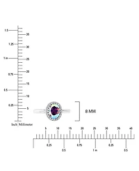 Macy's Aurora Borealis (2.3 ct. t.w.) and Cubic Zirconia (2.3 ct. t.w.) Oval Engagement Ring