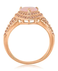 Macy's Pink Cubic Zirconia (0.86 ct. t.w.) and Opal Heart Ring