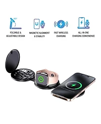 Pursonic Complete Wireless Charging & Comfort Bundle – Sip & Charge 2-in-1 Mug Warmer + 5-in-1 Folding Charging Station