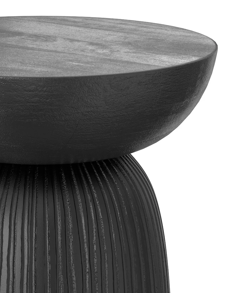 Simpli Home Boyd 13" Mango Wood Solid Line Accent Table