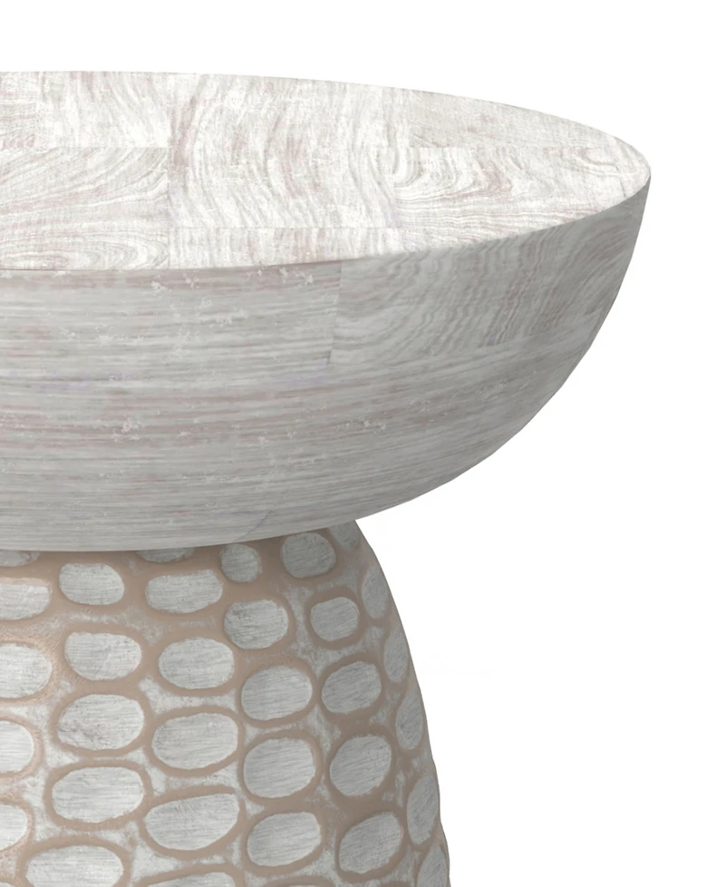 Simpli Home Boyd 13" Mango Wood Solid Accent Table