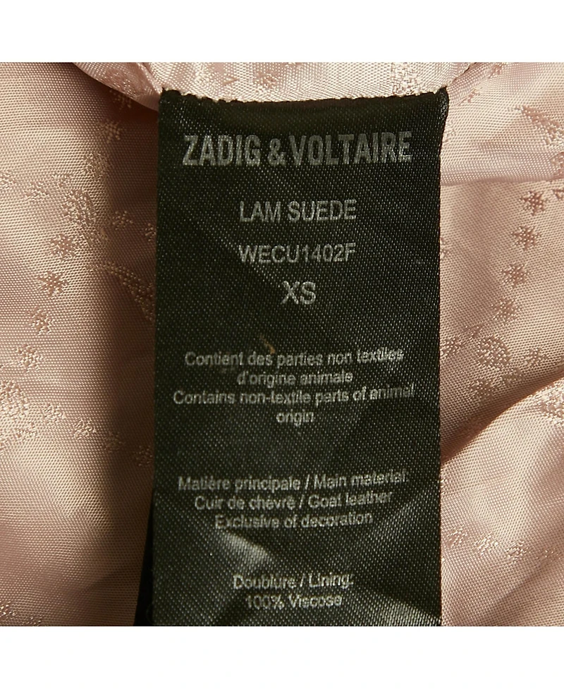 Pre-Owned Zadig & Voltaire Women's Brown Suede Round Neck Jacket