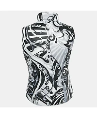 Pre-Owned Emilio Pucci Women's Purple/black Printed Nylon Down Vest