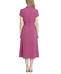 Ny Collection Petite Midi Petal Sleeve Dress