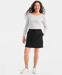 Style & Co Women's Pull-On Knit Skort, Macy's Exclusive