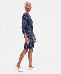 Style & Co Women's Printed Boat-Neck Knit Dress, Macy's Exclusive