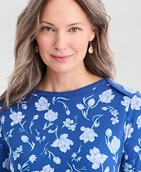 Style & Co Women's Printed Boat-Neck Knit Dress, Macy's Exclusive