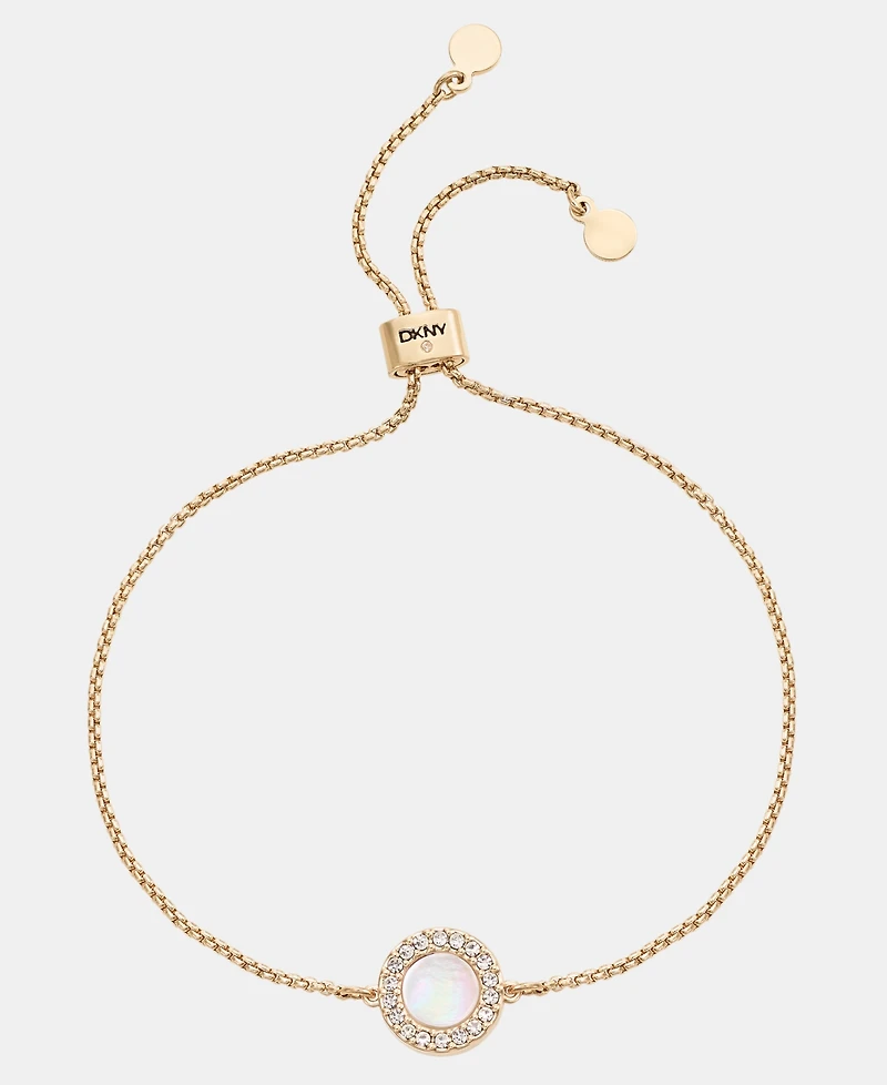 Dkny Glass Stone Inlay Dynamic Slider Bracelet