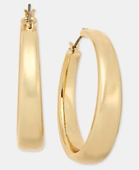 Dkny Open Taper Puffy Hoop Earrings