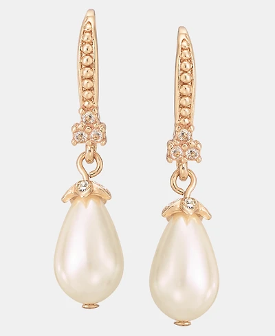 Marchesa Pave & Imitation Pearl Drop Earrings
