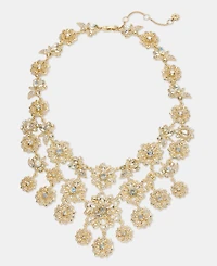 Marchesa Crystal Flower Statement Necklace, 16-1/2" + 3" extender