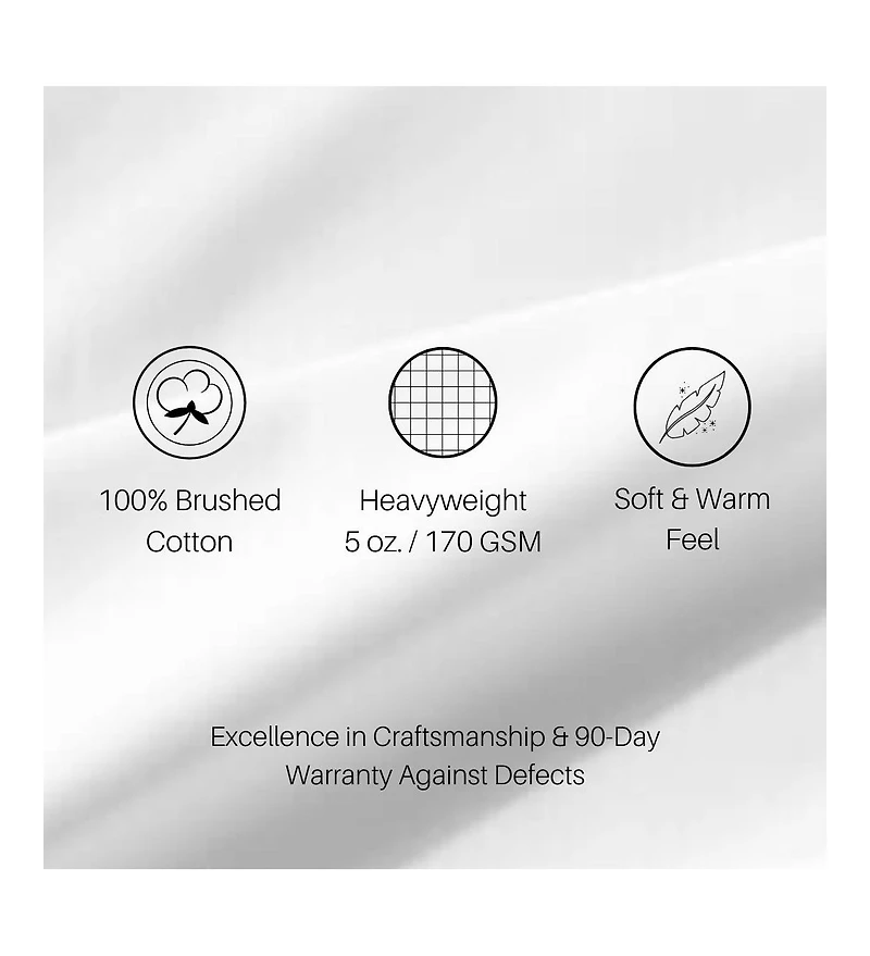 Heavyweight Flannel Sheet 4-Piece Set