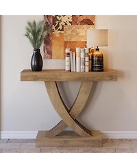 Tribesigns 43.3 Inch Entryway Table, Farmhouse Wooden Console Table Behind The Couch, Rectangular Sofa Table for Entrance, Hallway, Living Room, Foyer