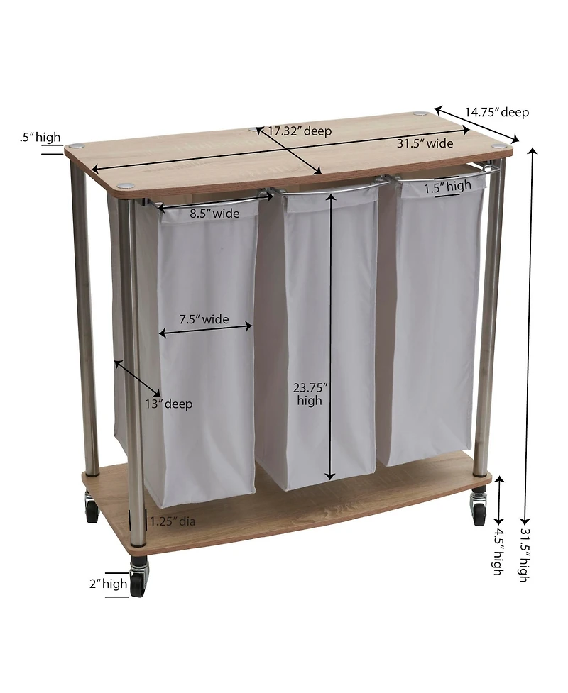 Household Essentials 3-Bag Laundry Sorter