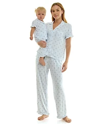 Sincerely Jules Women's Notch Collar Shirt & Pants, 2-Piece Set