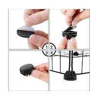 Cozito Small Animal Playpen with Oxford Floor Mat, 48.4" x 24.8", 1" Wire Spacing, Modular Panels, 2 Doors