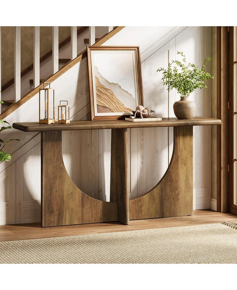 Tribesigns Console Table for Entryway, 71-Inch Farmhouse Entryway Table with Sturdy Geometric Frame, Extra Long Sofa Console Behind The Couch