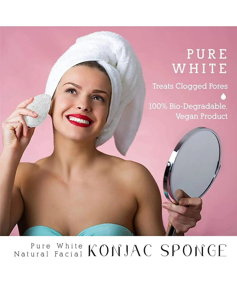 Pursonic Flawless Skin & Makeup Prep Kit – Brush Set, Xl Clean Face Towels & Konjac Sponge