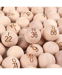 Gse Games & Sports Expert 7/8-Inch Solid Wooden Replacement Bingo Balls for Parties, Bingo Nights, Prize Raffles