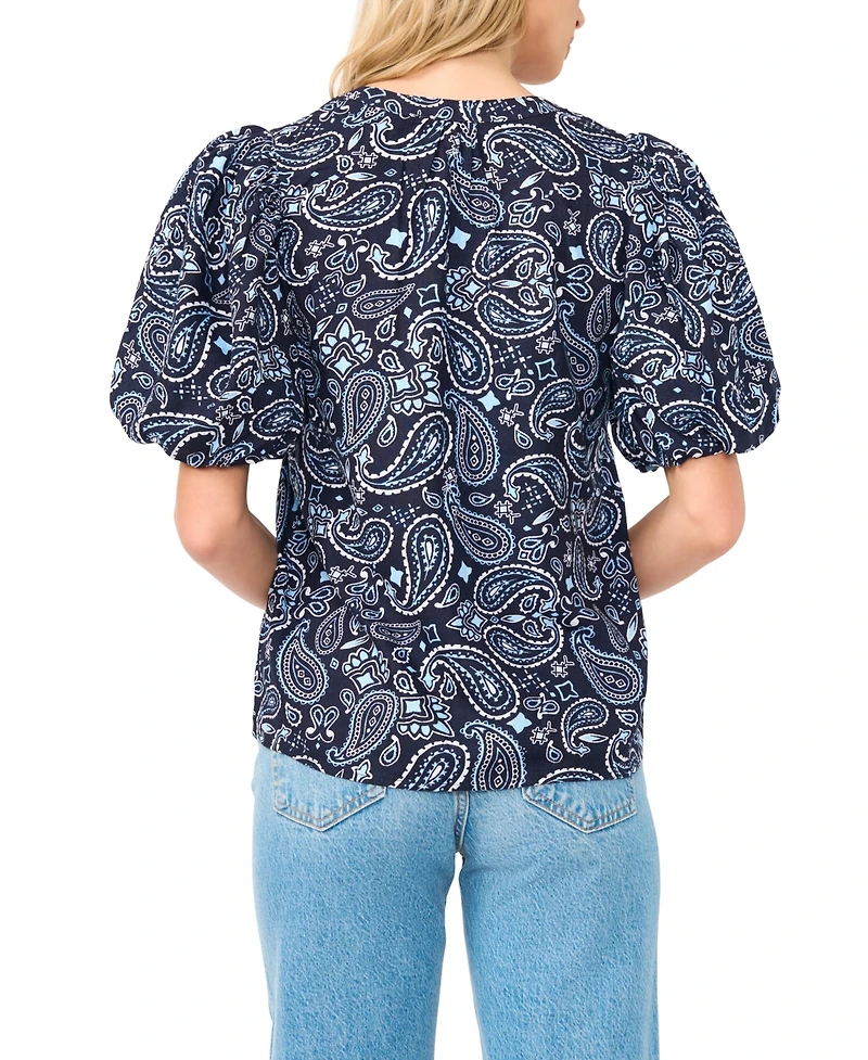 Vince Camuto Women's Short Puff-Sleeve Blouse