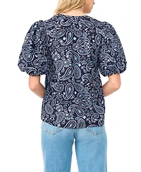 Vince Camuto Women's Short Puff-Sleeve Blouse