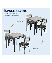 Gaomon Kitchen Table Home Dining Table Set For 2 Wood Kitchen Table for Dining Room, Home Office, Living Room