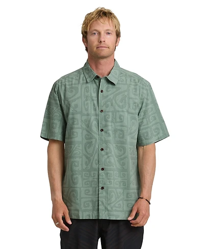 Quiksilver Waterman Men's Tiki Beach Short-Sleeve Shirt