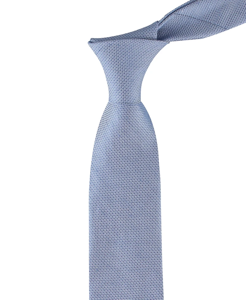 Calvin Klein Men's Textured Solid Silk & Linen Blend Tie