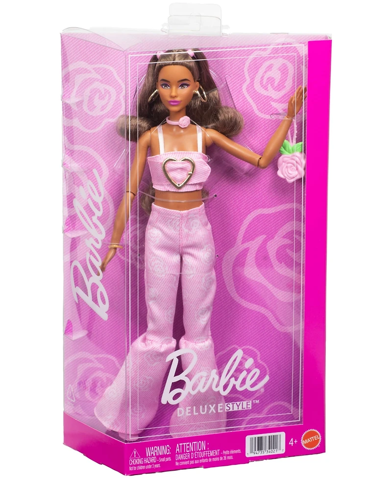 Barbie Deluxe Style Fashion Doll #12 in Denim Crop Top