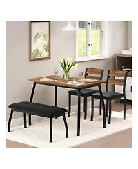 Gaomon Kitchen Table Home Dining Table Set For 4 Wooden Kitchen Table for Dining Room, Home Office