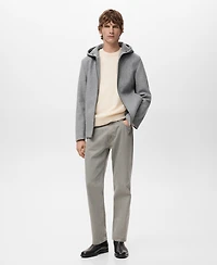 Mango Men's Hood Wool Jacket