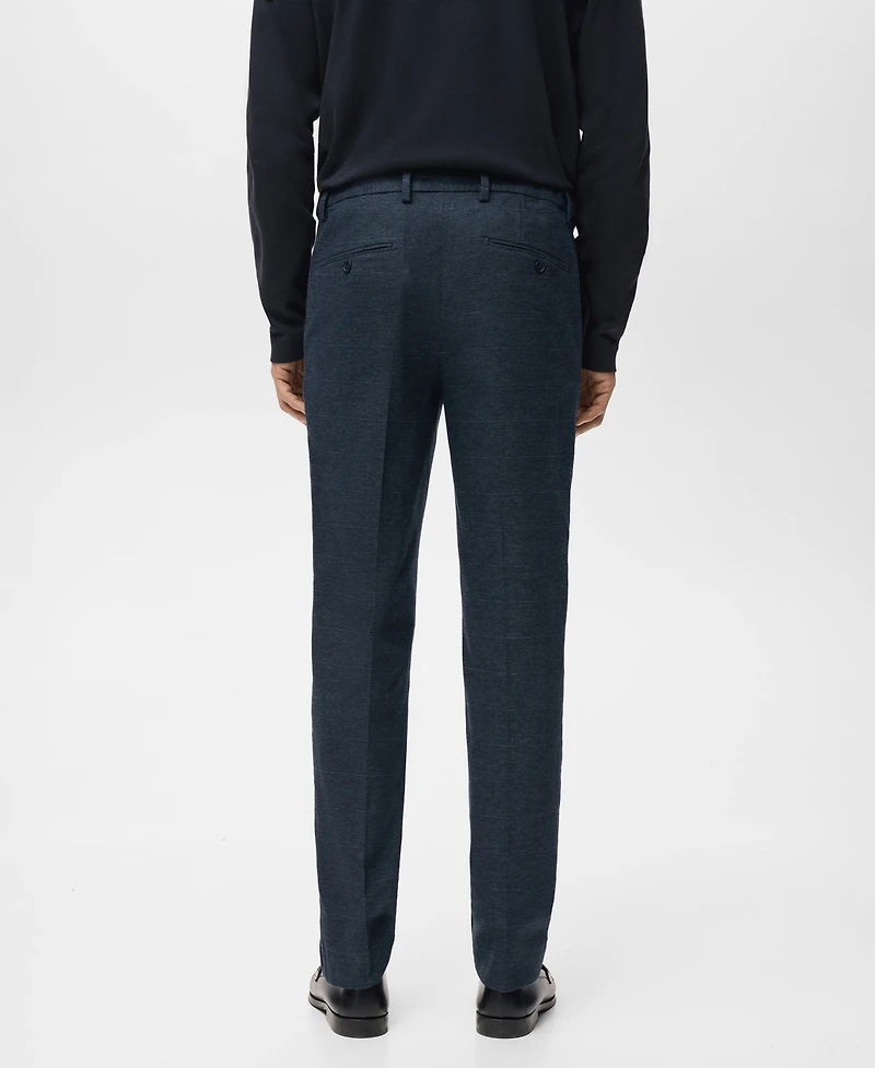 Mango Men's Slim-Fit Flannel Pants