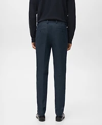 Mango Men's Slim-Fit Flannel Pants