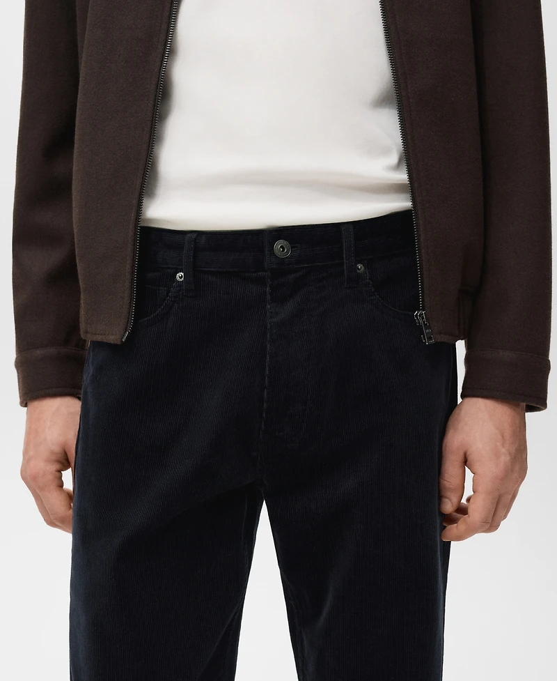 Mango Men's Corduroy Regular-Fit Pants