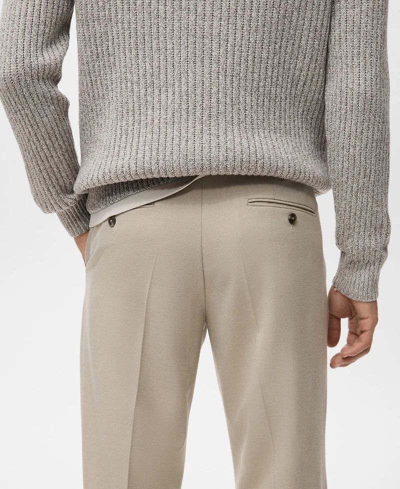 Mango Men's Fluid Regular-Fit Trousers