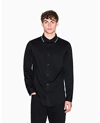 A|X Armani Exchange Men's Long Sleeve Rib Collar with Tipping Shirt