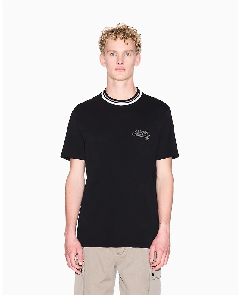 A|X Armani Exchange Men's Short Sleeve Tipping Logo T-Shirt