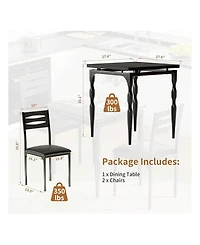 Gaomon Kitchen Table Dining Table Set for 2 Table and Chairs Set of 2 for Dining Room, Home Office