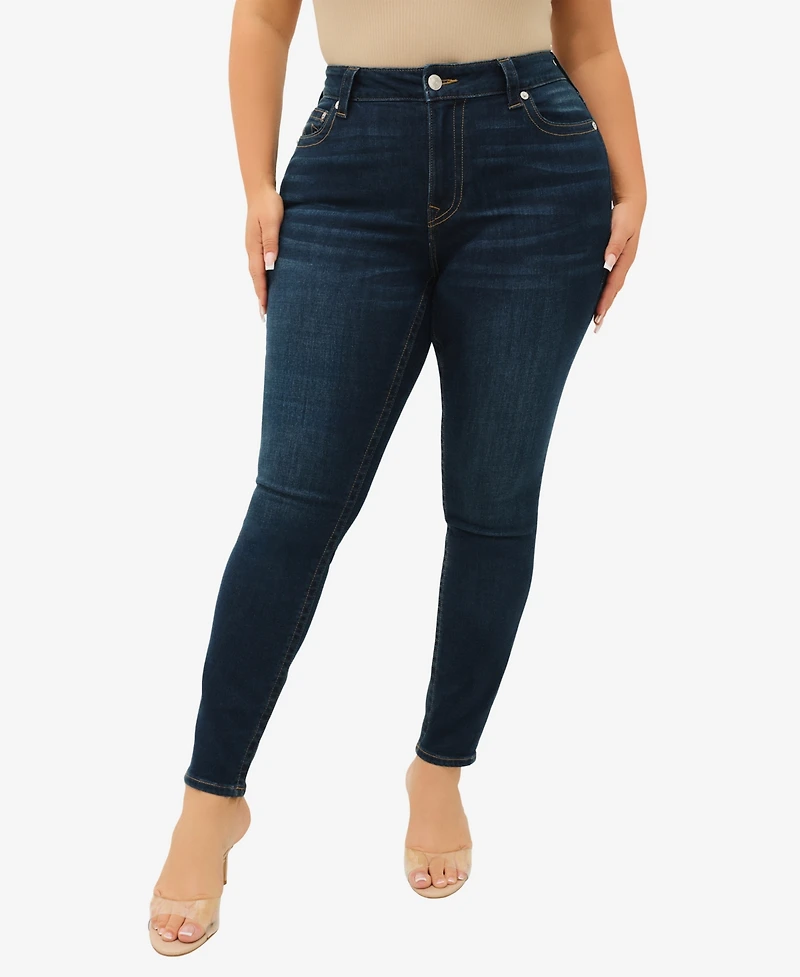 True Religion Plus Jennie Curvy Skinny Mid Rise Jeans