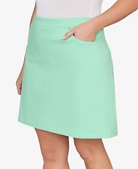 Hearts Of Palm Plus Solid Tech Stretch Pull On Skort