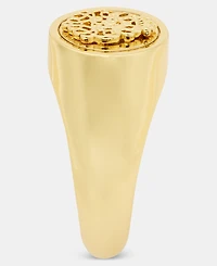 Lauren Ralph Lauren Gold-Tone Statement Coin Logo Ring