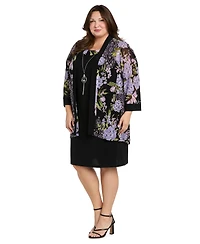 Rm Richards Women's Floral Printed Jacket & Tank Dress, 2-Piece Set