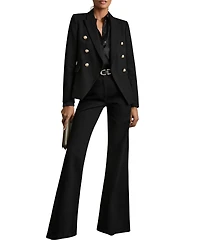 Reiss Women's Tailored Fit Textured Double Breasted Blazer