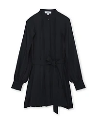 Reiss Women's Embroidered-Trim Belted Mini Dress