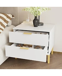 Homsee 5-Drawer White Wood Chest of Drawer Accent Storage Cabinet Organizer