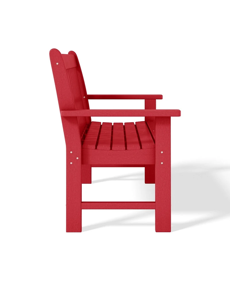 WestinTrends Outdoor 2-Person All-Weather Hdpe Front Porch Garden Bench